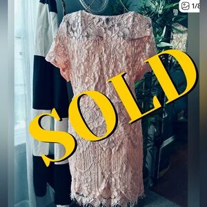 SHEIN Coral Lace cocktail dress